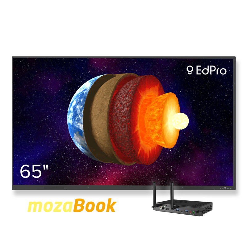 Інтерактивна панель EdPro Touch S 65" (ETP65S), OPS ПК (i5 13Gen/16/512/W11Pro), MozaBook 1 рік, настінне кріплення